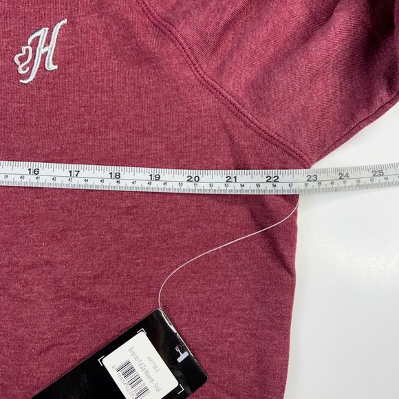 Hooey Mens Maverick Hoodie Sweatshirt Burgundy Heathered Pockets Full Zip S New - Picture 11 of 12